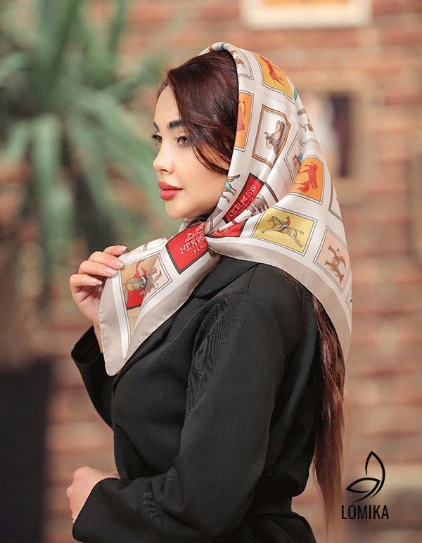 مینی اسکارف هرمس بسته6 رنگی کد mt86 (عمده)